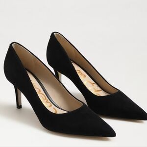 Sam Edelman Vienna Pointed Toe Pump Black Suede NWT 9 Classic Staple Elegant